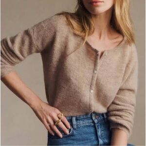 Sezane Gaspard Cardigan and Free Sezane Tote